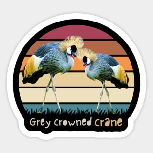 Grey crowned crane Sticker